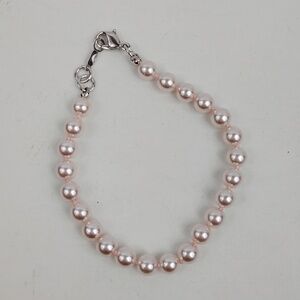 Pink Faux Pearl Bracelet